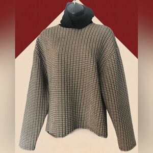 Zara size L, black and tan, loose turtleneck